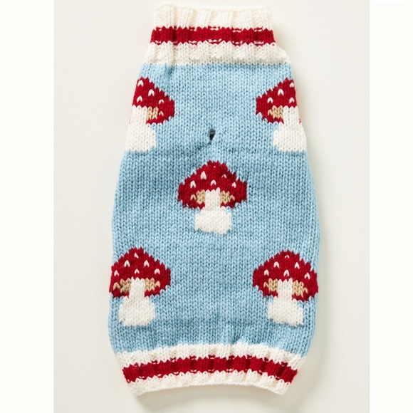 Anthropologie Other - Hand-Knit Mushroom Pet sweater